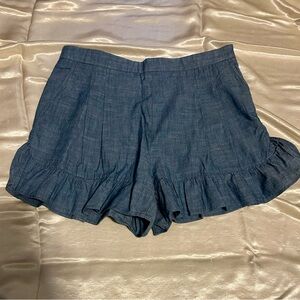 NWOT J. Crew Light Blue Chambray shorts.